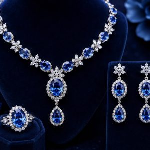 Sapphire Teardrop Elegance Set