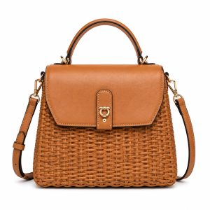Riviera Woven Leather Satchel