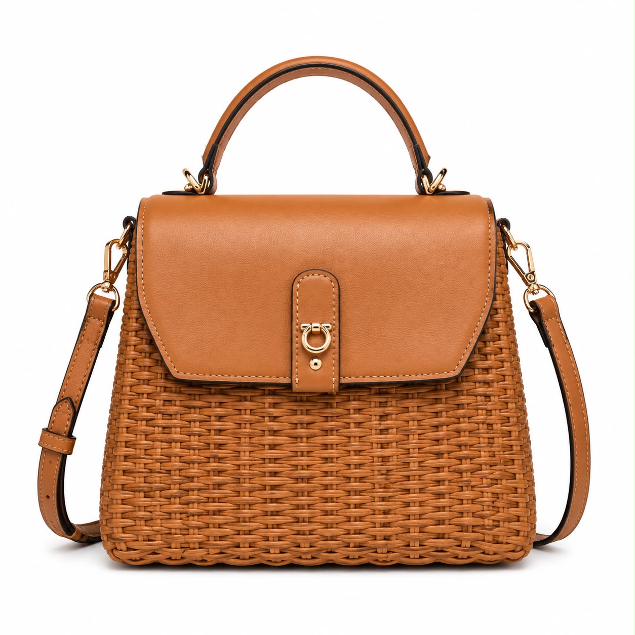 Riviera Woven Leather Satchel