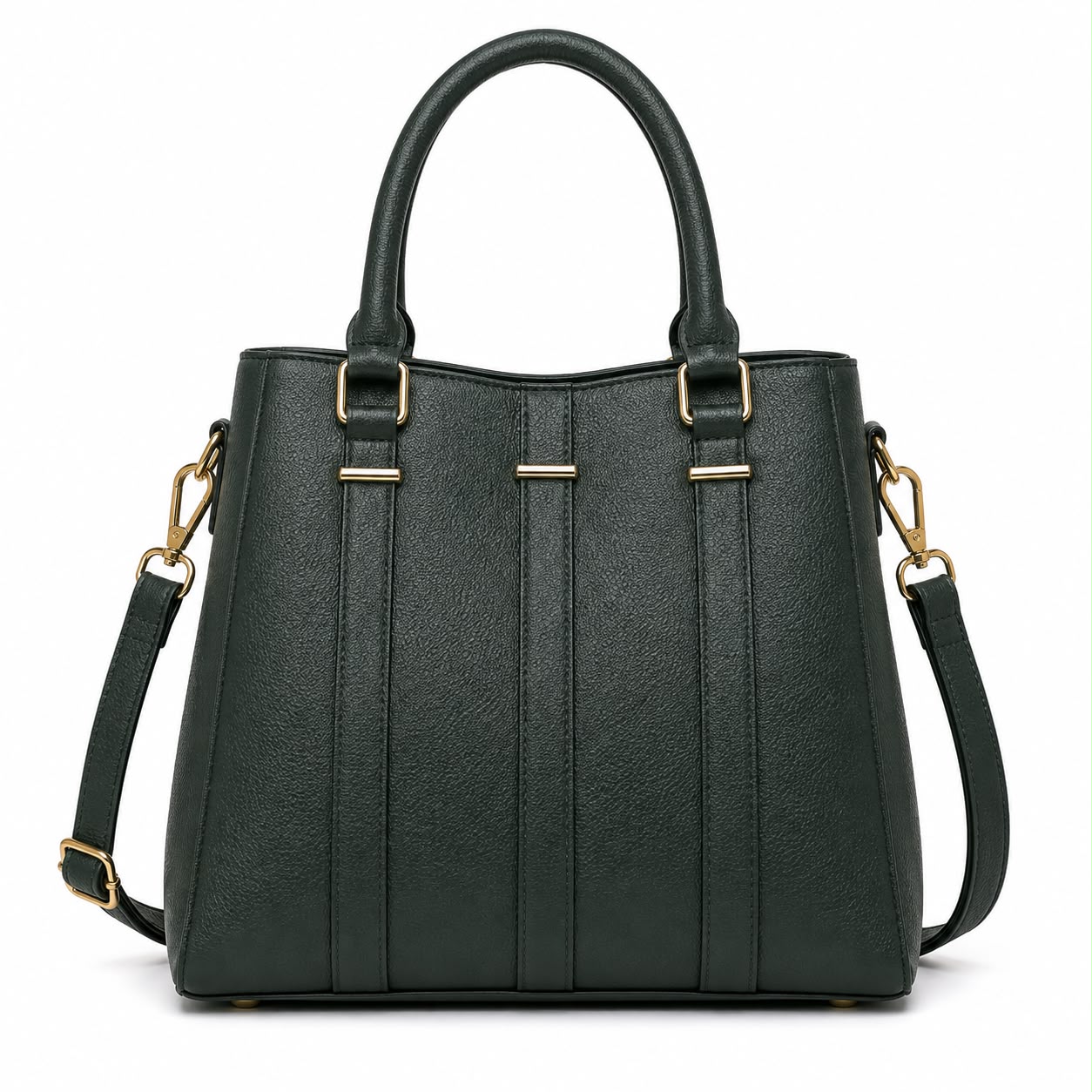 Evergreen Pleated Tote
