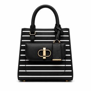 Noir Stripe Mini Tote