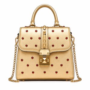 Champagne Studded Mini Trunk