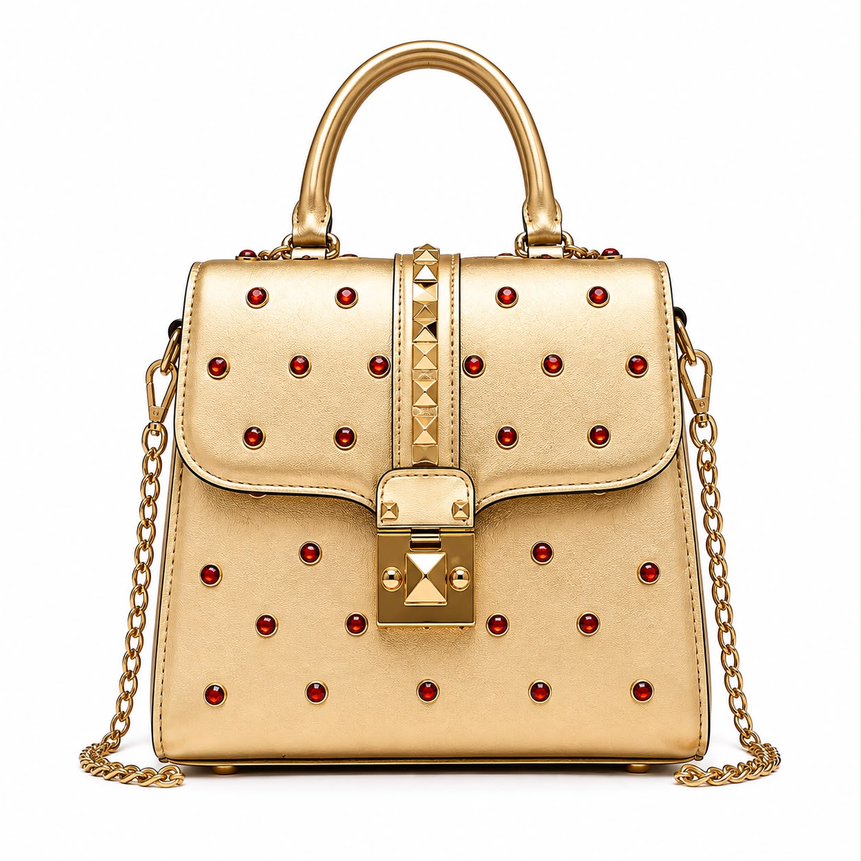 Champagne Studded Mini Trunk