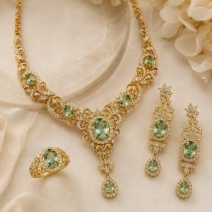 Emerald Vintage Filigree Set