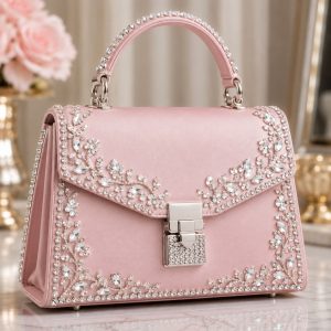 Blush Crystal Crown Bag