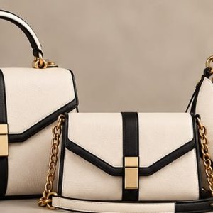 Ivory Noir Three-Piece Handbag Set