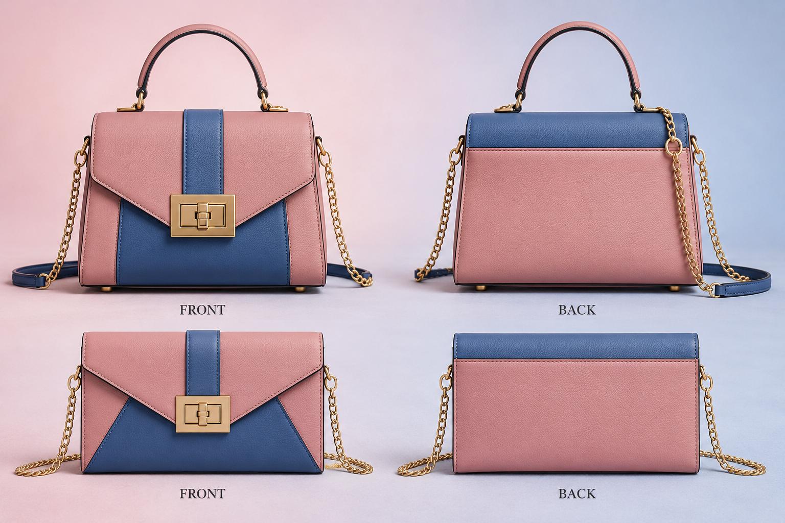 Blush Blue Two-Piece Handbag Set